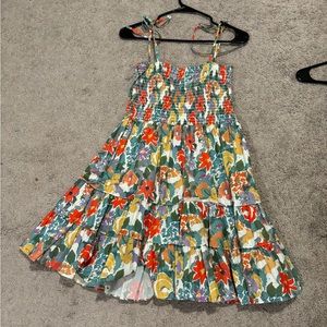 Abby Howard Rays for Days short floral dress with tie bow spaghetti straps